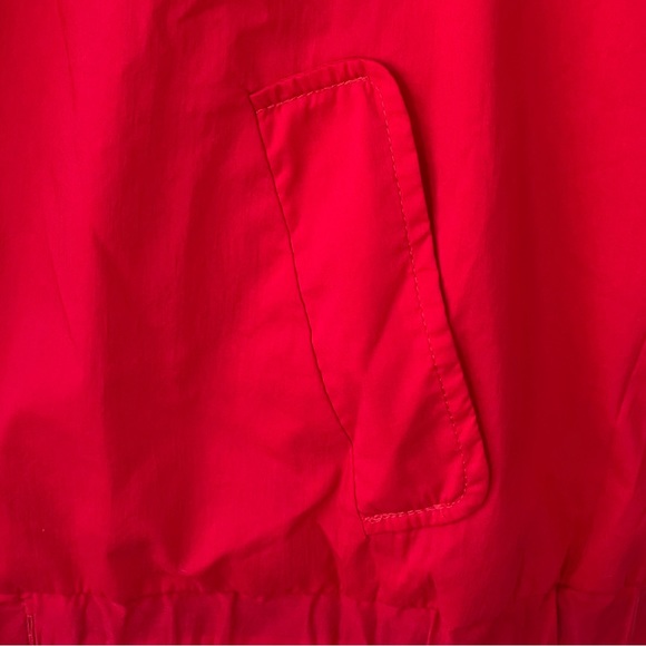 AGB Red windbreaker‎ zip up collared jacket with drawstring and 3/4 sleeve sz 14 - Picture 5 of 11